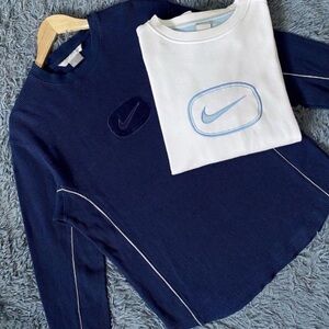 Vintage 90s Nike Navy Blue Crew Neck (L)